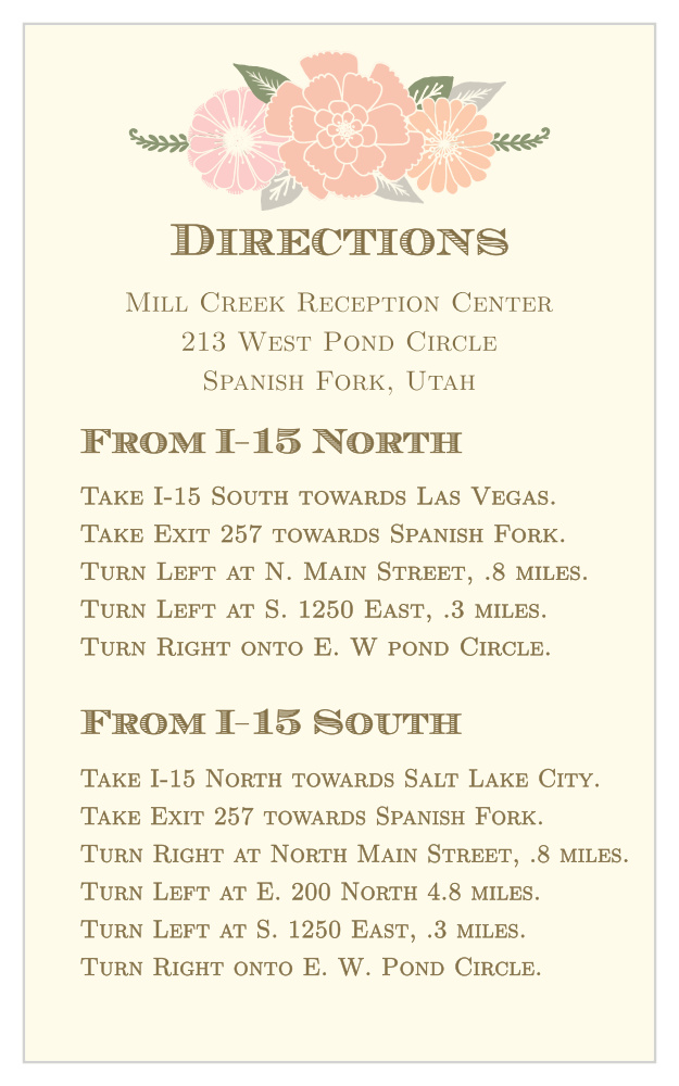 Blooming Antlers Direction Cards
