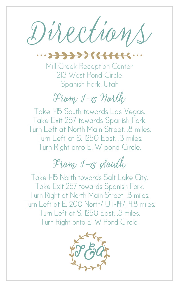 Back to Nature Direction Cards