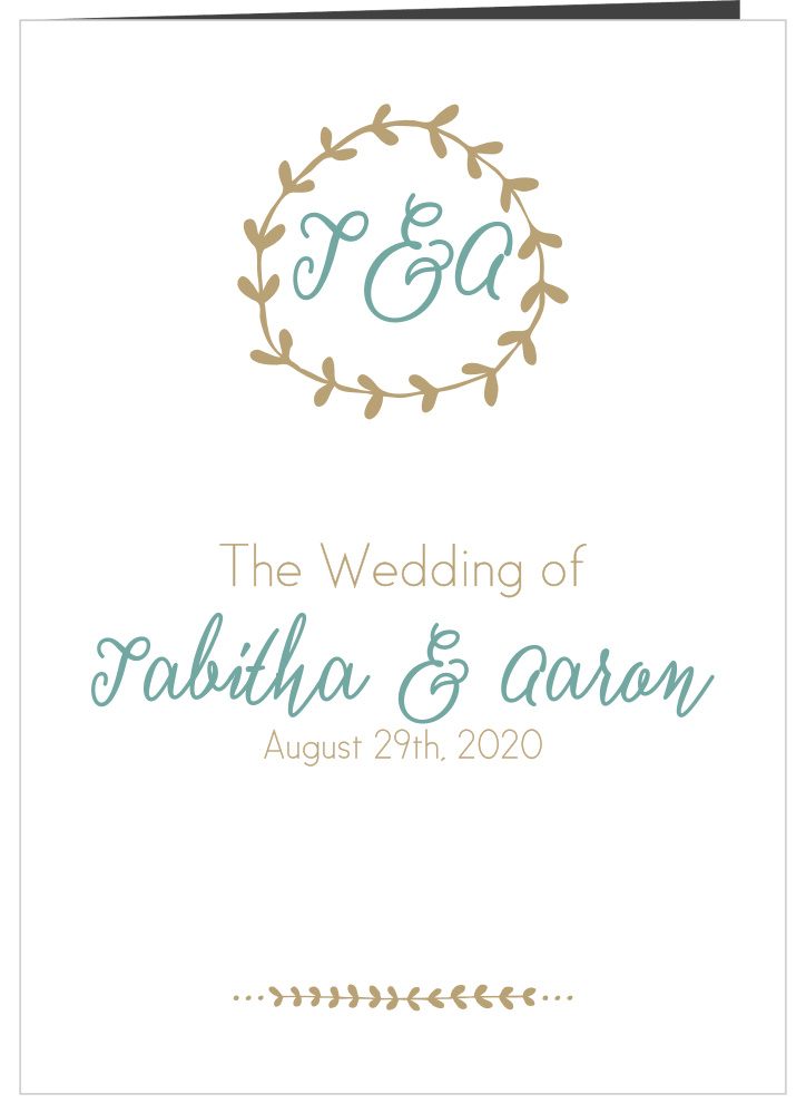 Back to Nature Wedding Programs