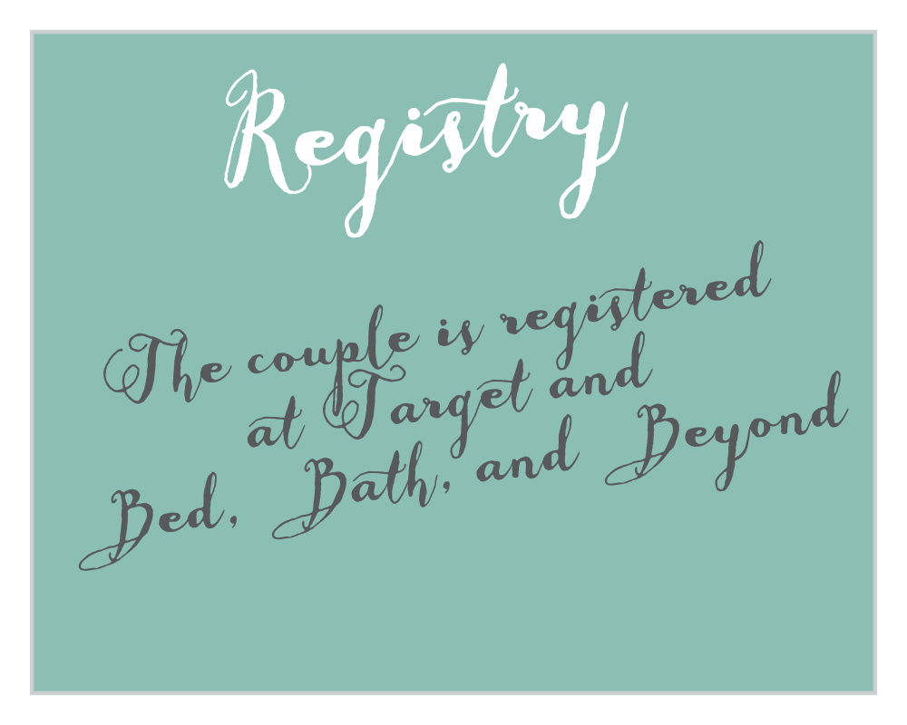 Float Away Registry Cards