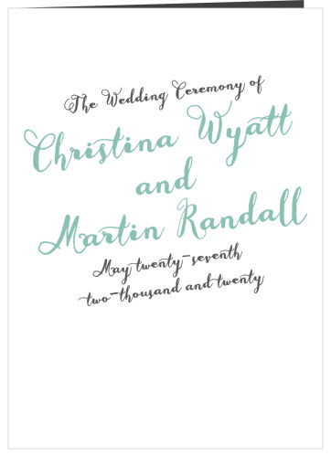 Float Away Wedding Programs