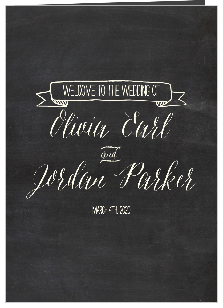 Chalkboard Lettering Wedding Programs
