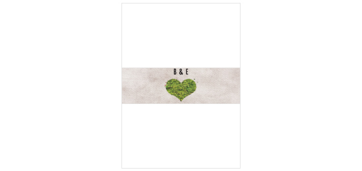 Heart Shrubbery Wedding Belly Bands