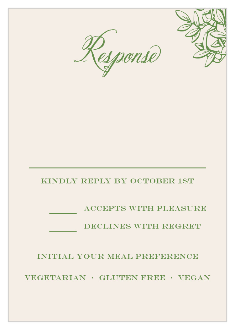 Classical Gardens Response Cards