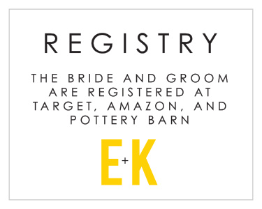 Your Initials Registry Cards