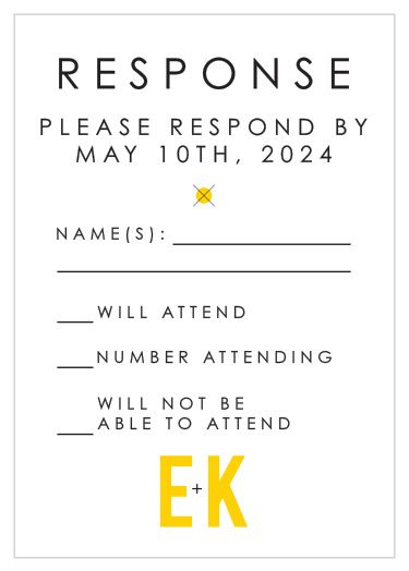 Your Initials Response Cards