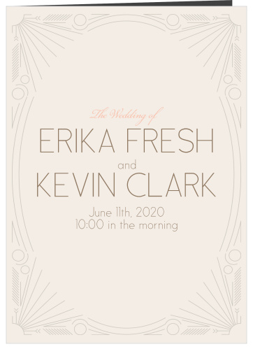 Layout your wedding in high-class style with this 'Great Gatsby' feeling wedding program! 
