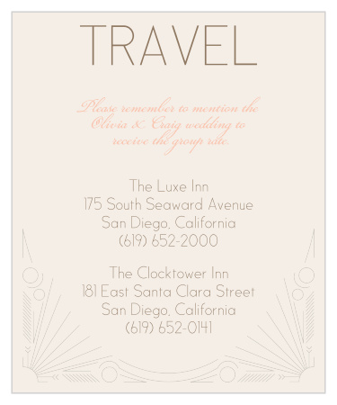 Framed Art Deco Accommodation Cards