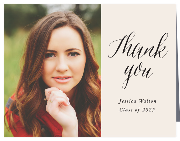 Simplicity Photo Graduation Thank You Cards
