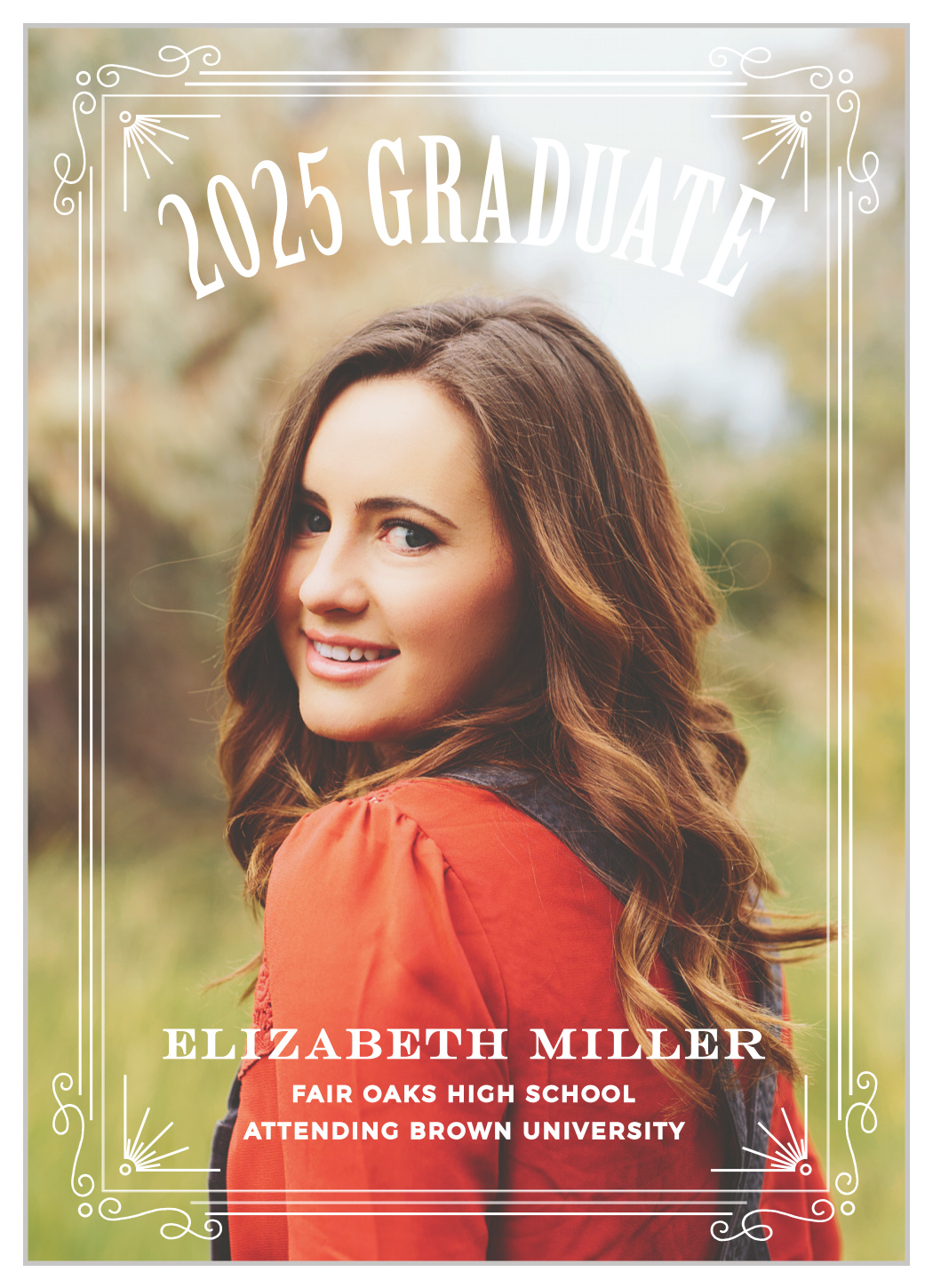 Border Frame Graduation Announcements