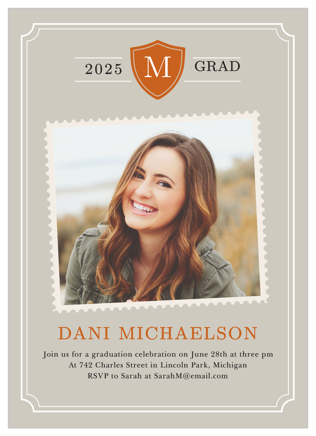 College Colors Graduation Announcements