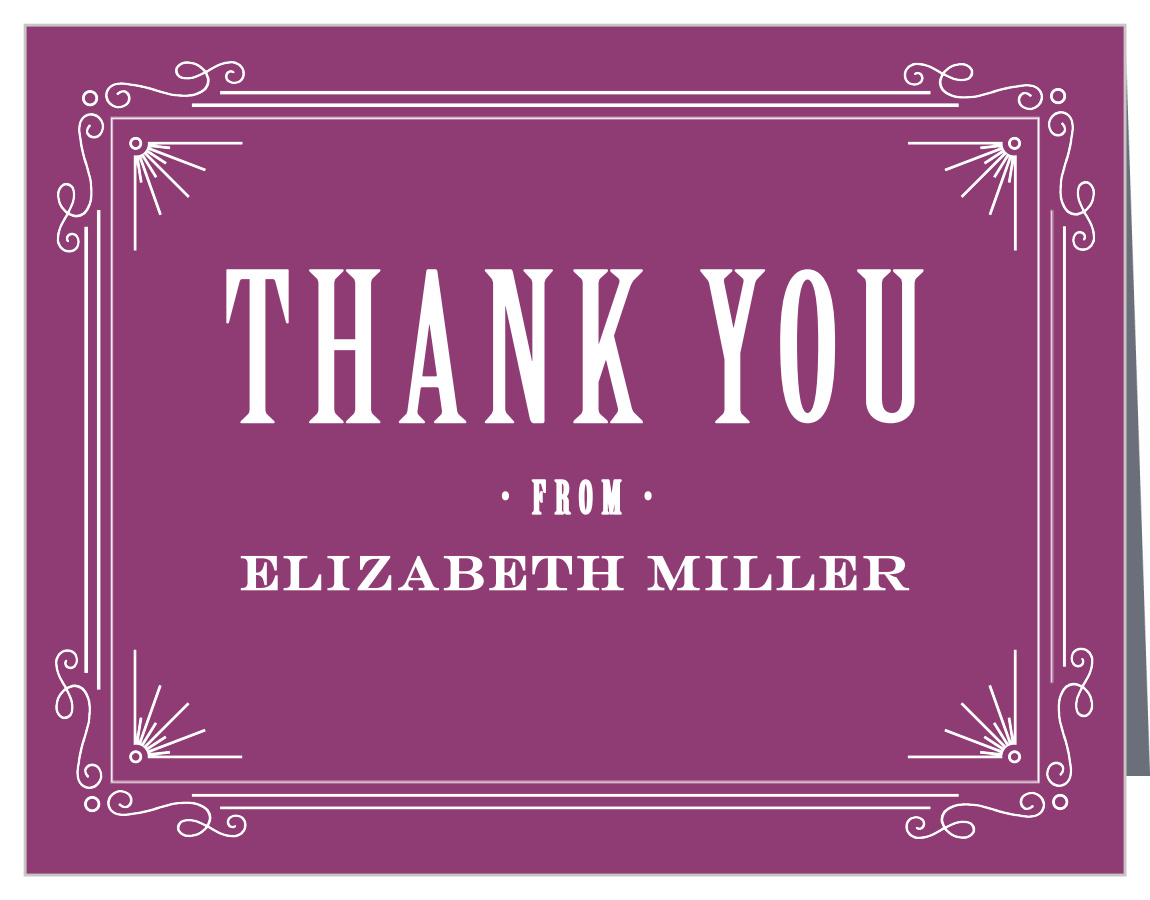 Border Frame Graduation Thank You Cards