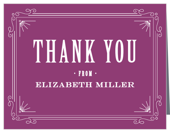 Border Frame Graduation Thank You Cards
