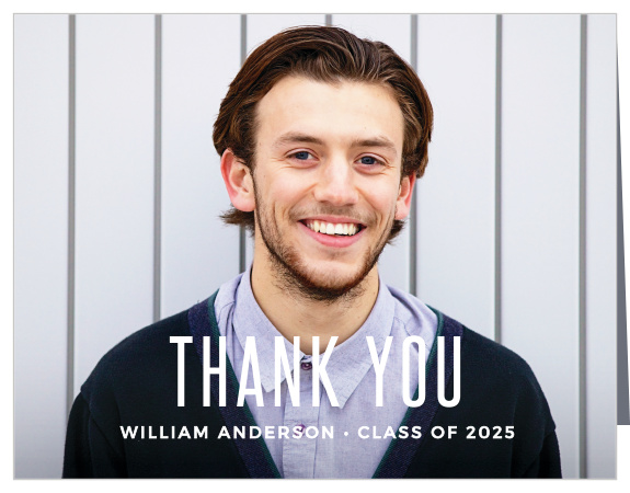 Bold Type Graduation Thank You Cards