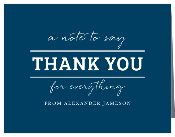 Show off your athleticism with the aptly named Athletics Graduation Thank You Card. 