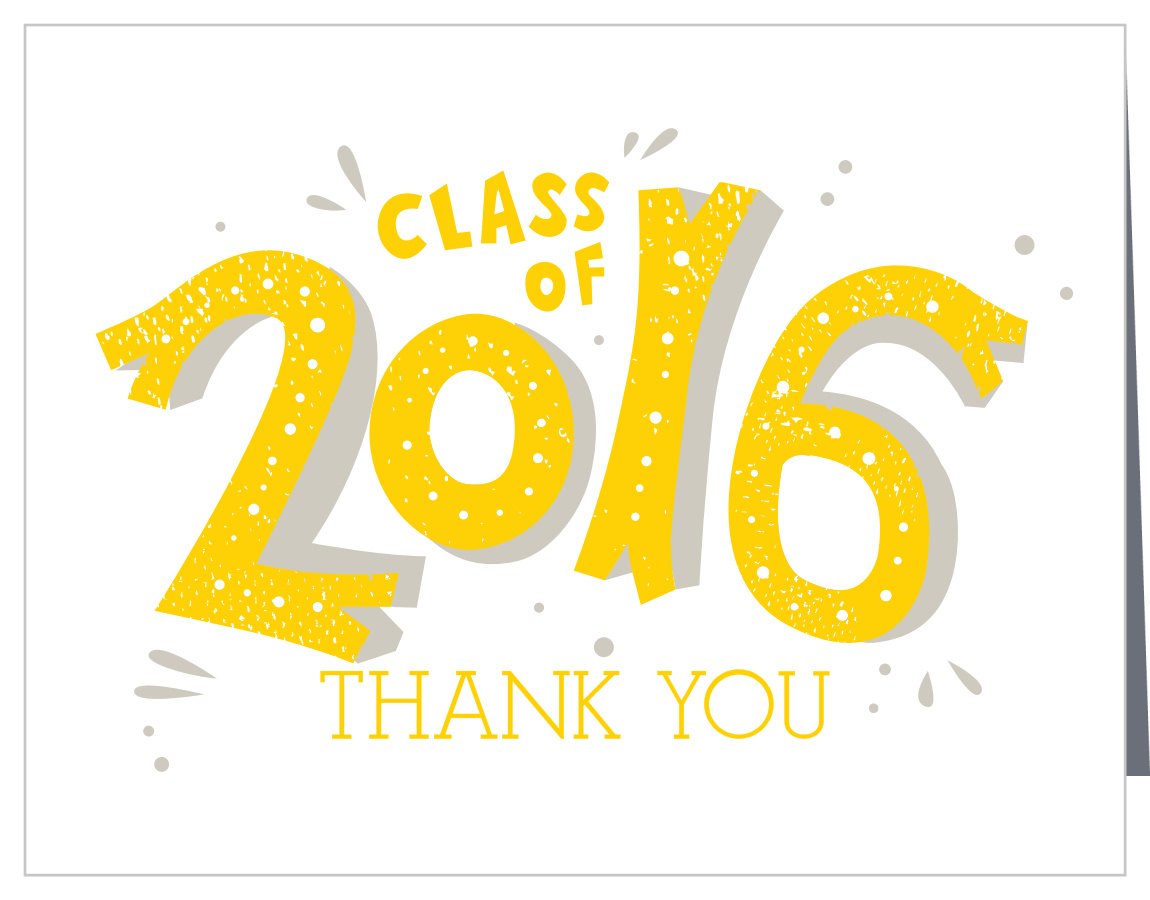 Party Year Graduation Thank You Card