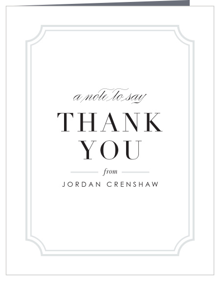 Traditional Lines Graduation Thank You Cards