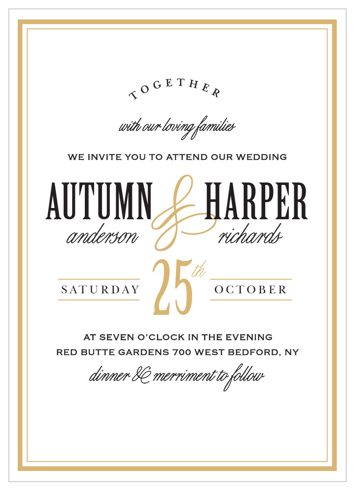 Antique Elegance Wedding Invitations