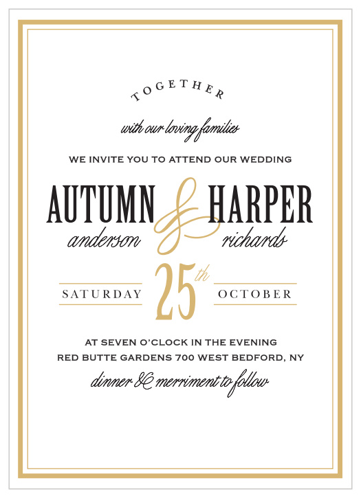 Antique Elegance Wedding Invitations