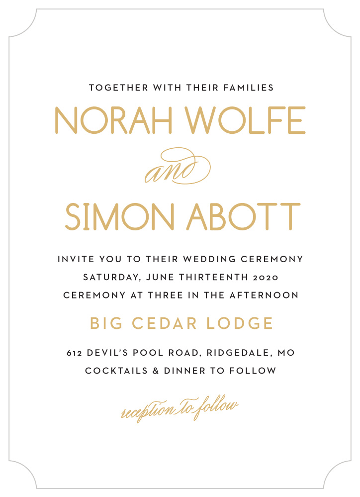 Deco Type Wedding Invitations