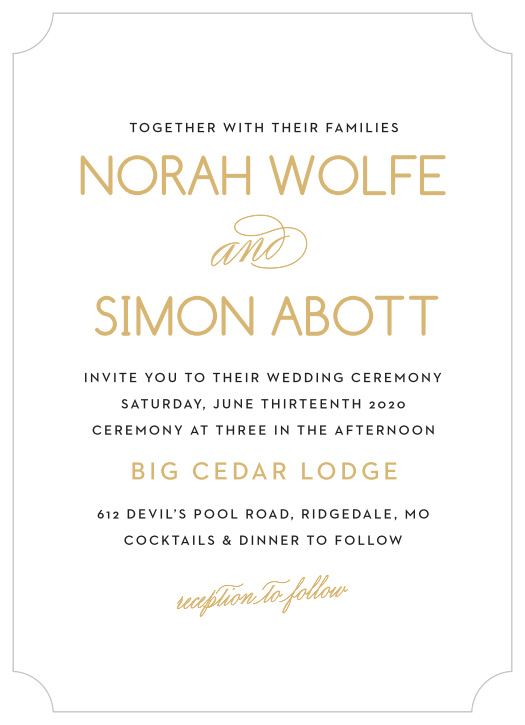 Deco Type Wedding Invitations