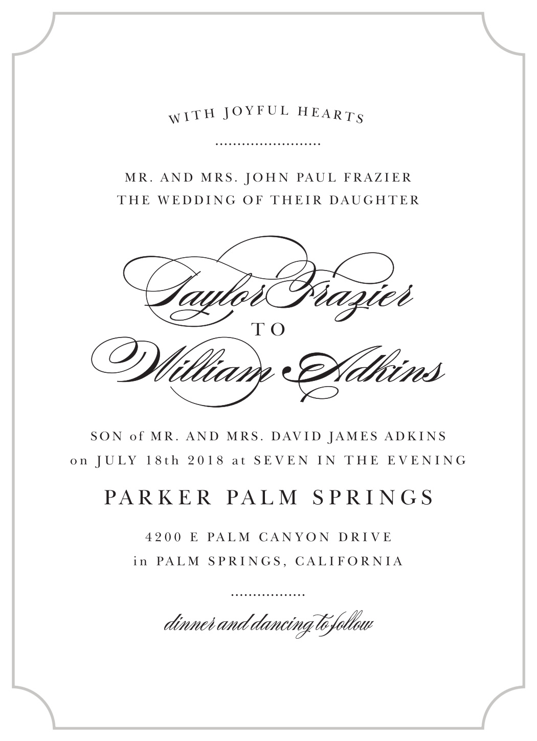 Elegant Vintage Portrait Wedding Invitations 
