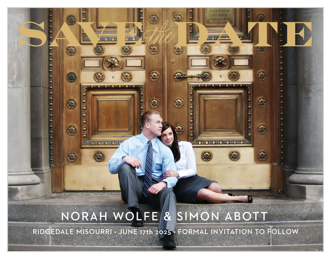 Vintage Ticket Save-the-Date Card