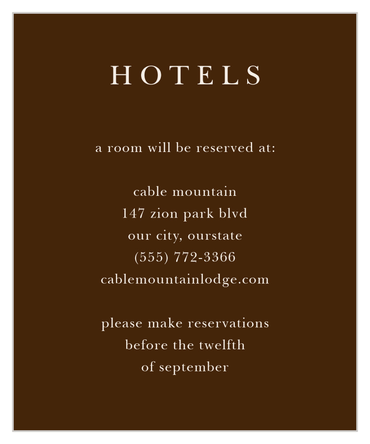 Sheer Overlay Accommodation Cards