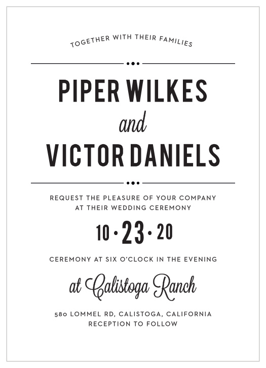Perennial Playbill Wedding Invitations