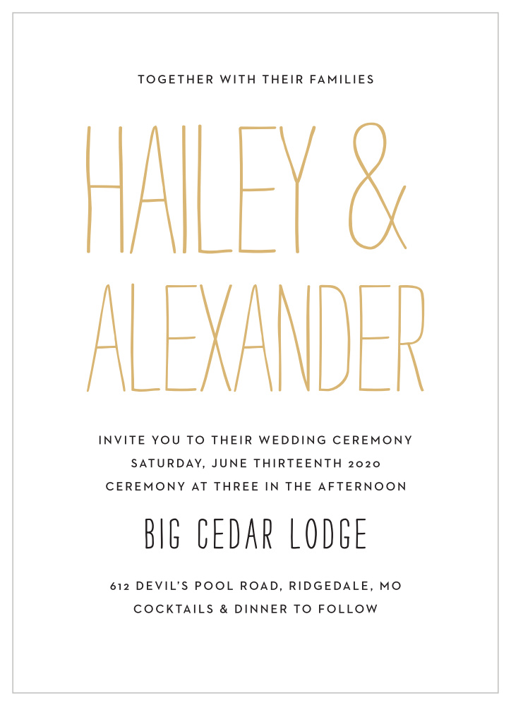 Rustic Type Wedding Invitations