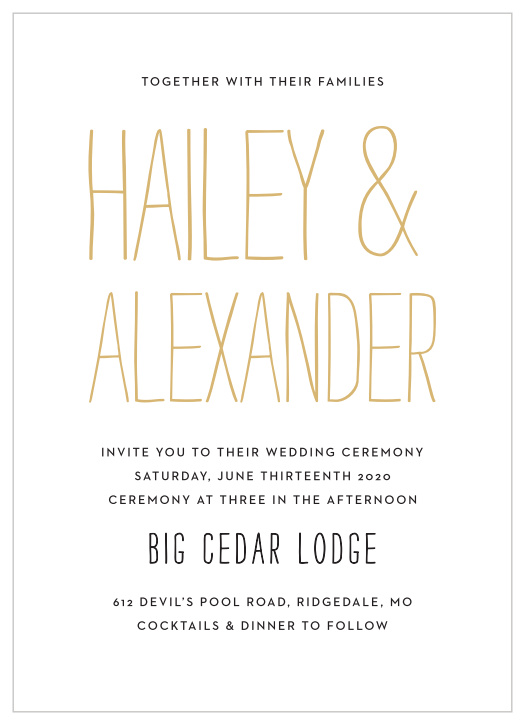 Rustic Type Wedding Invitations