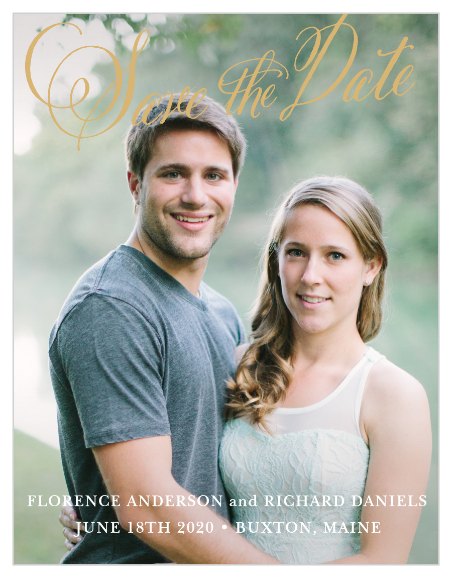 Romantic Calligraphy Save-the-Date Magnets