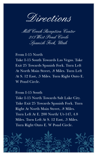 Elegant Spires Direction Cards