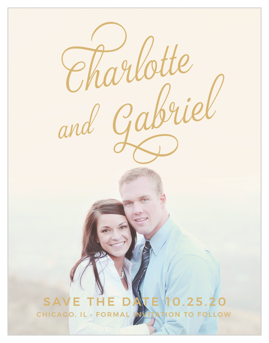 Script Emblem Save-the-Date Magnets