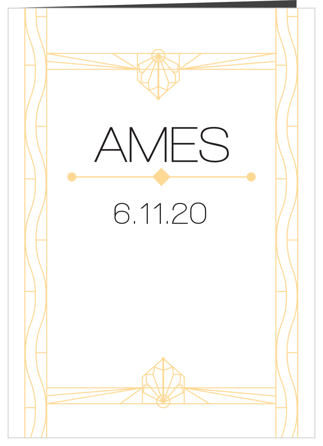 Art Deco Wedding Programs