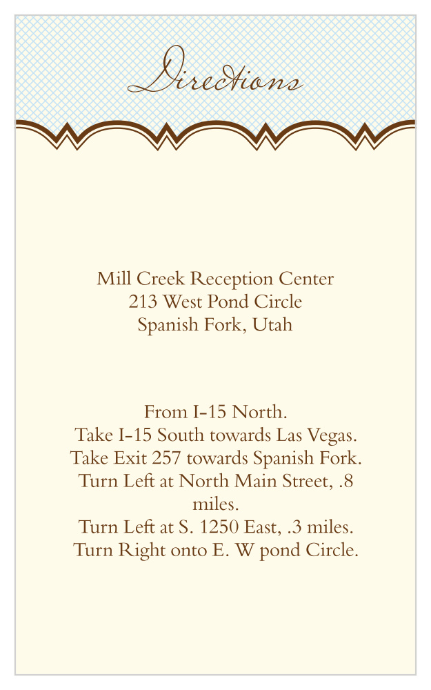 Scalloped Frame Direction Cards