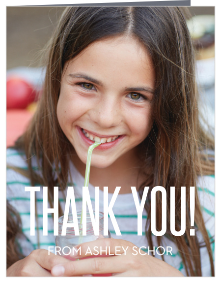 Colorful Names Bat Mitzvah Thank You Cards