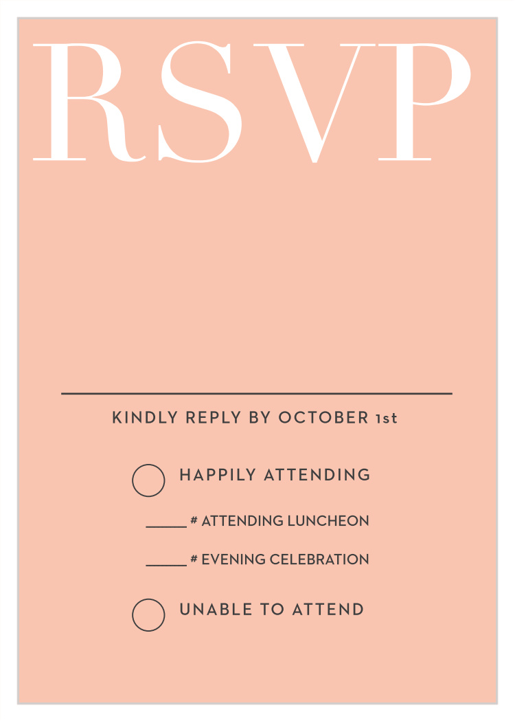 Formal Type Bat Mitzvah Response Cards
