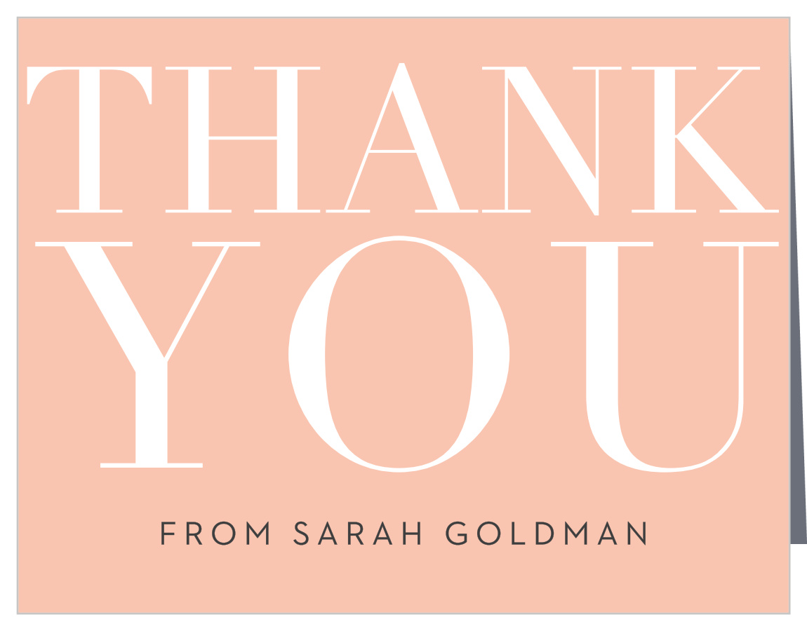 Formal Type Bat Mitzvah Thank You Cards