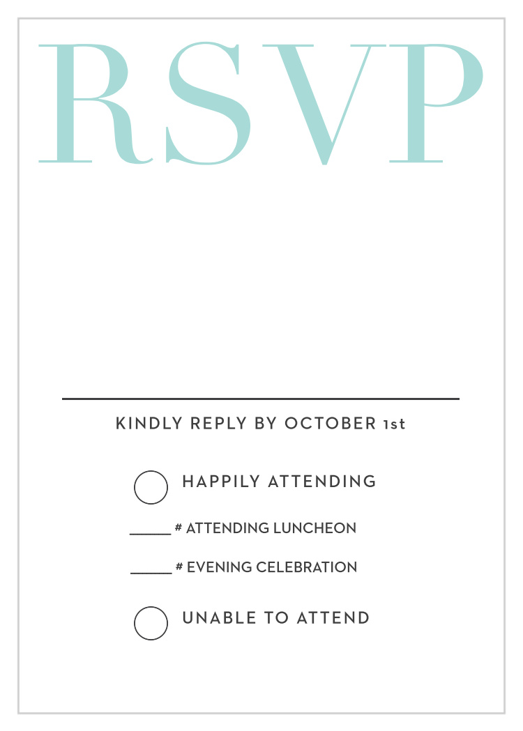 Formal Type Bar Mitzvah Response Cards