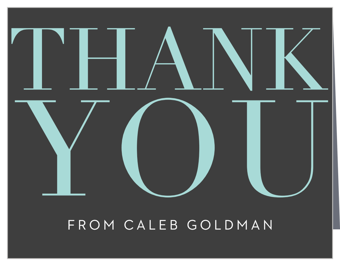 Formal Type Bar Mitzvah Thank You Cards