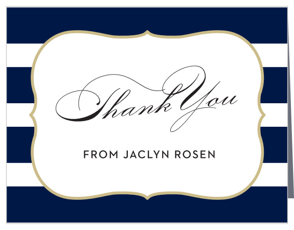 Scallop Frame Bat Mitzvah Thank You Cards
