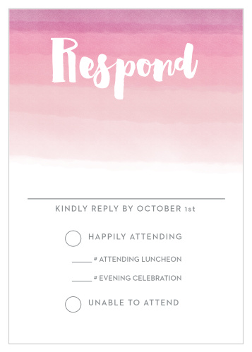 Watercolor Ombre Bat Mitzvah Response Cards