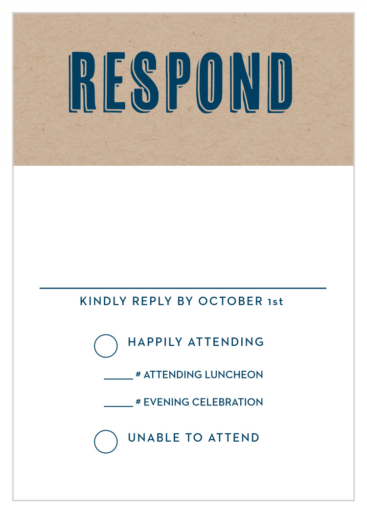 Rustic Kraft Bar Mitzvah Response Cards