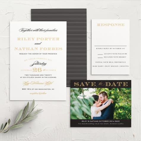 Traditional Sophistication Wedding Invitations 