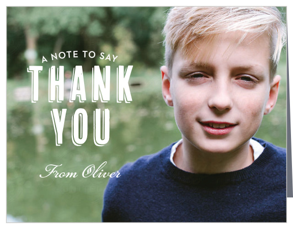 Bold Photographic Bar Mitzvah Thank You Cards