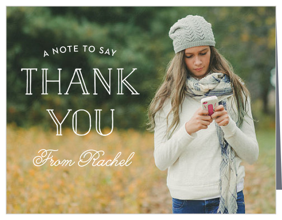 Bold Photographic Bat Mitzvah Thank You Cards