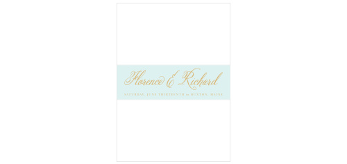 Romantic Calligraphy Belly Band