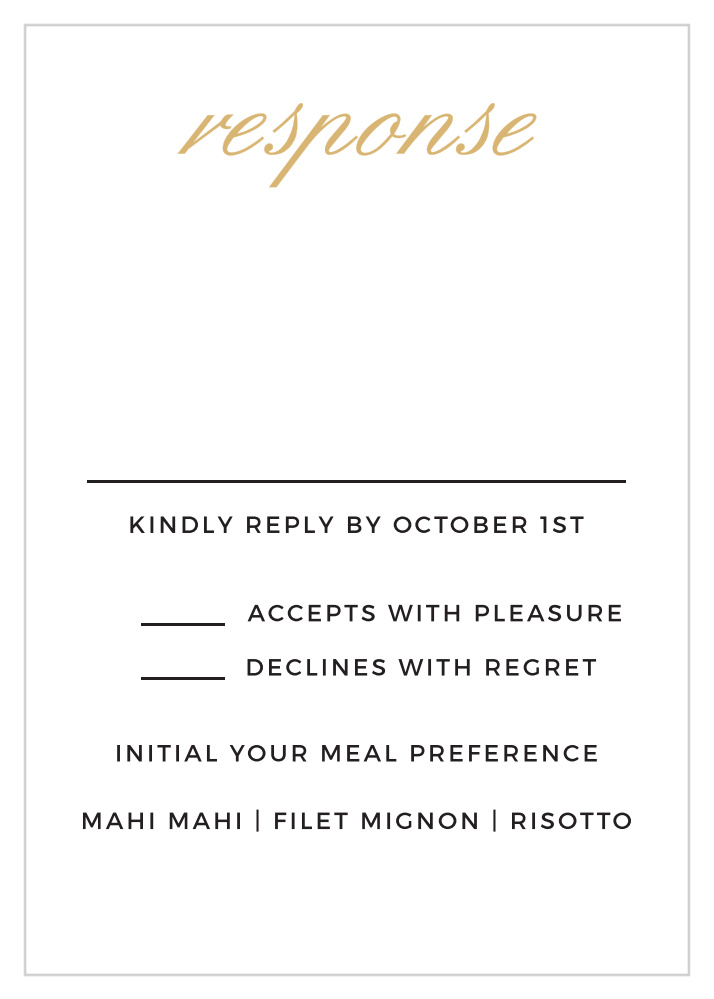 Minimalist Typography Response Cards