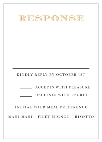 Traditional Sophistication Response Cards
